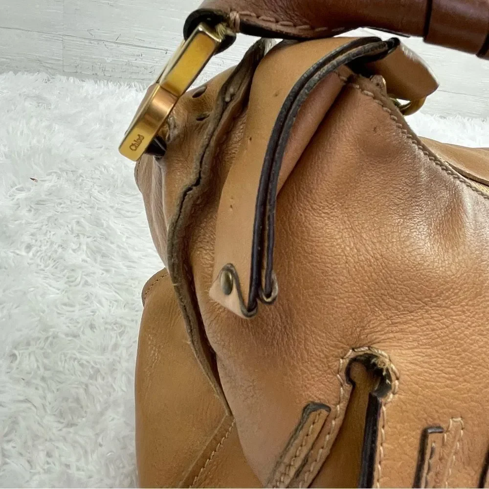 Chloe Marcie Large Hobo Leather Shoulder Bag - Picture 5 of 16